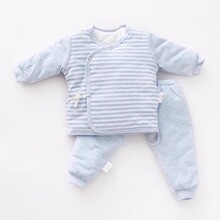 新生儿冬季棉衣棉裤套装 婴儿夹棉保暖棉袄两件套 初生儿保暖衣服