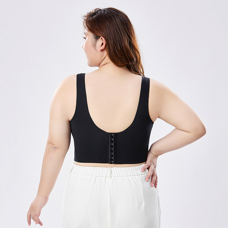 Bra de ropa interior de mujer transfronteriza siete botones BCD tamaño grande abdominal cerrado contra la caída de pecho ancho cinturón de hombro bra