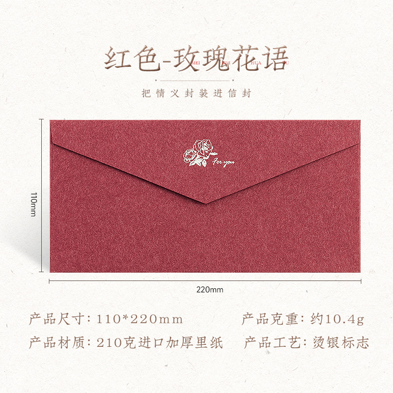 Invitación de negocios de gama alta retro elegante sobre dorado N ° 5 DL sobre engrosado LOGO ESTILO OCCIDENTAL