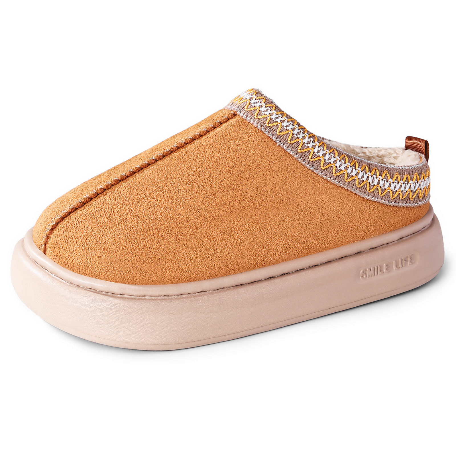 Zapatos caseros de algodón transfronterizos de invierno calentados zapatillas de lana y zapatillas de lana con un pedazo y medio zapatillas de algodón cómodas