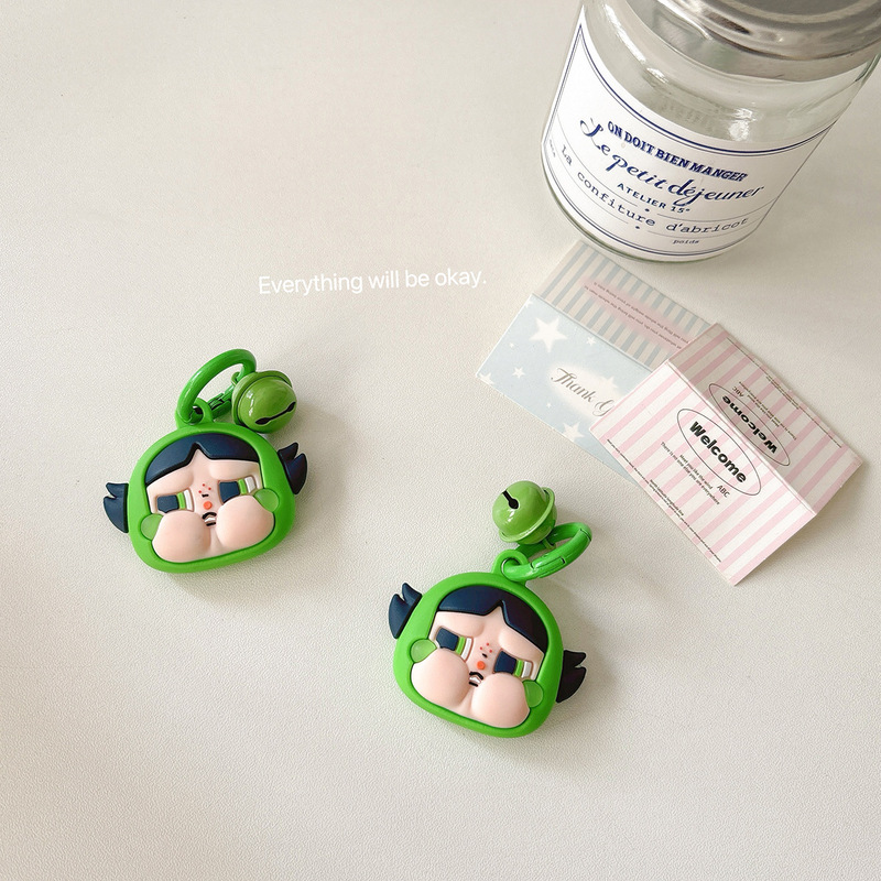 かわいい iPhone Apple トラッカー保護カバー Airtag 紛失防止デバイス収納ボックス漫画シリコンソフトケースに適しています|undefined