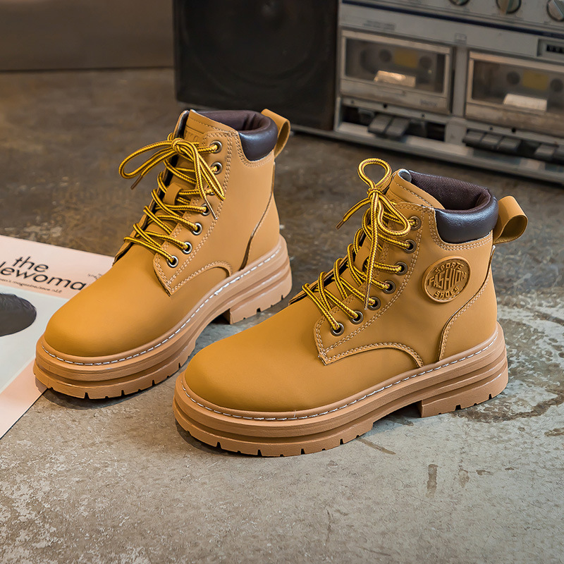 Fábrica directa pareja hombres y mujeres botas Martin otoño y invierno nuevas botas de motocicleta retro botas de moda B801