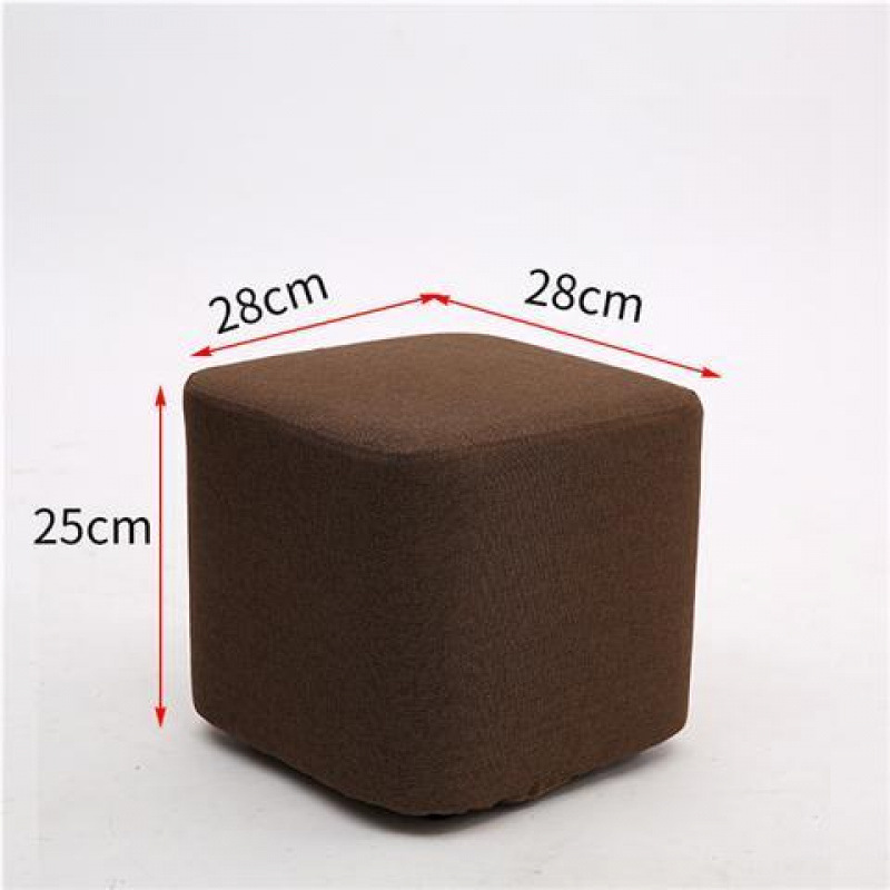 짙은 갈색 25cm 높이 사각 스툴 - 장인 정신으로 엄선