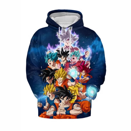 2024 New Dragon Ball Z Son Goku 3D Printed Spring Autumn Casual Sweatshirtss Fashion Pullover Hoodies