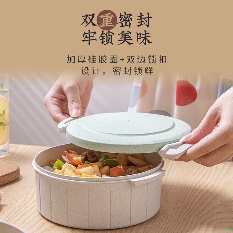 Caja de almuerzo, caja de almacenamiento para refrigerador de gran capacidad para microondas, caja de almuerzo de frutas para oficina, caja de almuerzo sellada