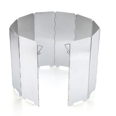 10-Piece Outdoor Windbreaks Camping BBQ Windbreaks Portable Stove Foldable Heat Retaining Windscreen