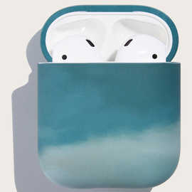 适用airpods2Pro墨绿色油画软壳3代苹果无线蓝牙耳机充电盒保护套