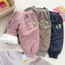 25秋冬新款卡通熊猫保暖裤子日系加厚夹棉裤子小鹿保暖外穿裤8071