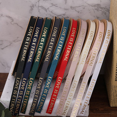 千雲情人節1cm燙金螺紋緞帶鮮花包裝絲帶花束包花蛋糕包裝彩帶花