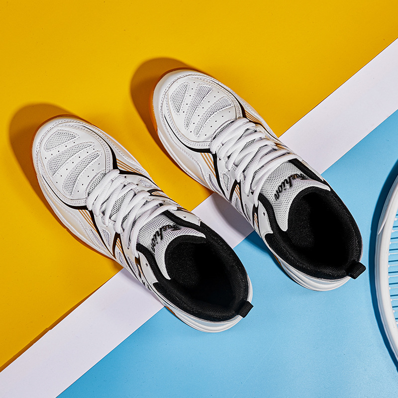 Nuevos zapatos de bádminton transfronterizos para hombres y mujeres respirables antideslizantes zapatos de tenis de mesa zapatos de entrenamiento de competencia zapatos de tenis al por mayor