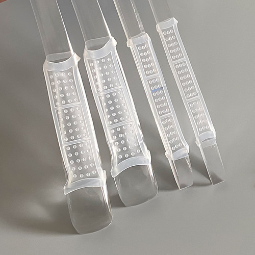 Plastic solid wood clothes hanger transparent silicone high permeability anti-slip strip anti-slip sticker anti-slip mat crystal clothes hanger anti-slip cover wholesale