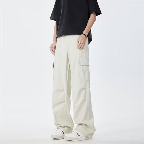 Men's Summer Thin Straight Leg Loose American Paratrooper Work Pants Men's Trend Brand Outdoor Versatile Casual Pants