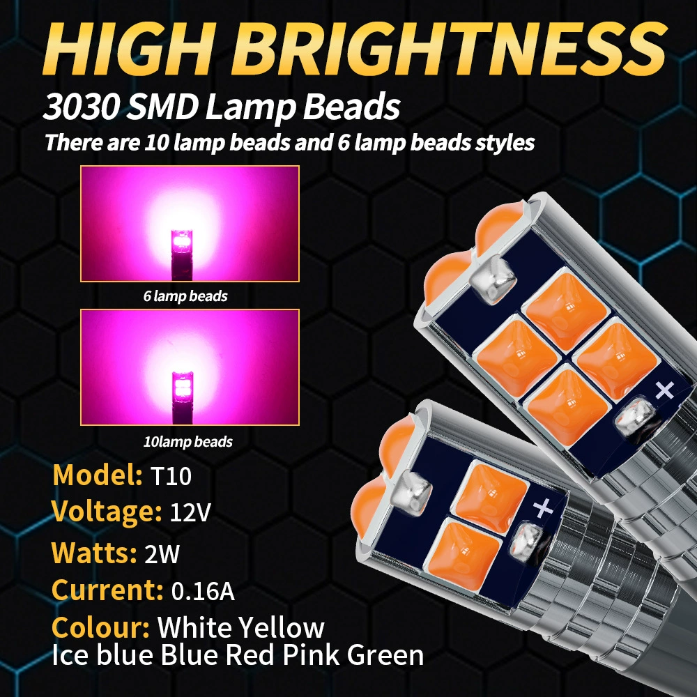 Auto LED Light Light T10 3030 6smd Reading Light Light Light Width Pressure High Blighters Light Bubble