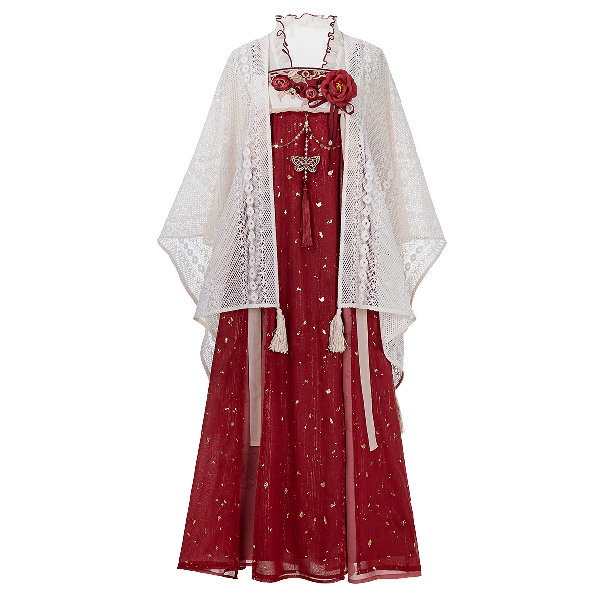 倚梦阁 Genuine Hanfu, cloak, set, Chinese style