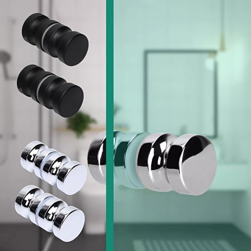 Spot bathroom glass door small handle push door handle shower room partition door aluminum alloy single hole small handle
