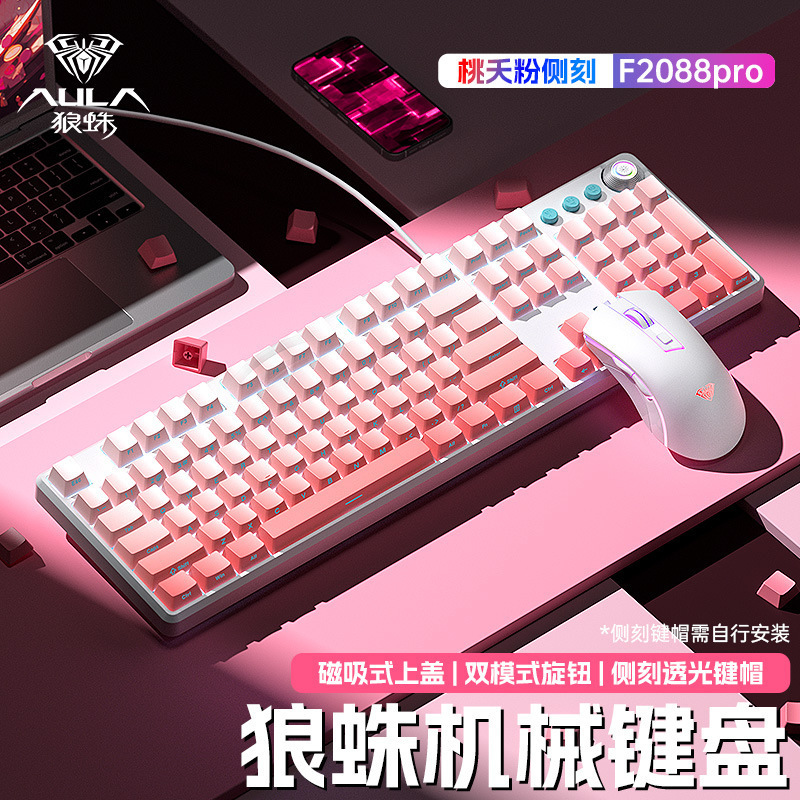 タランチュラの機械のキーボードの側はグラデーションのボタンを刻んでゲームの事務のデスクトップのノートの卸売りを競争します。|undefined