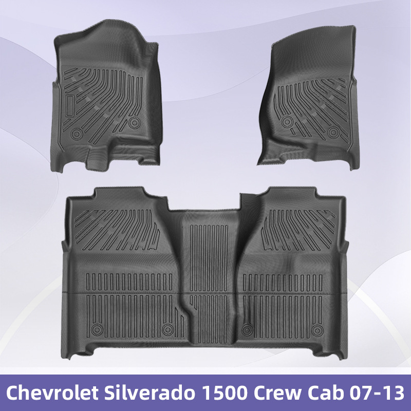 Aplicable a Chevrolet Silverado 1500 Crew Cah 2007 - 2013 almohadillas de pie TPE