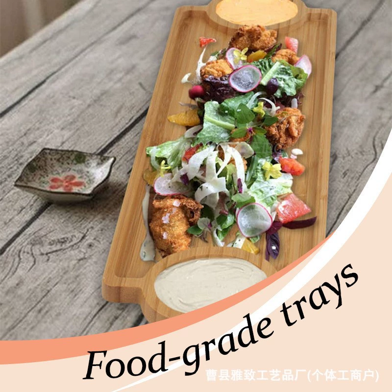 Бамбуковый поднос для десертов, фруктов, домашней еды, сыра, чая, орехов, закусок и декора