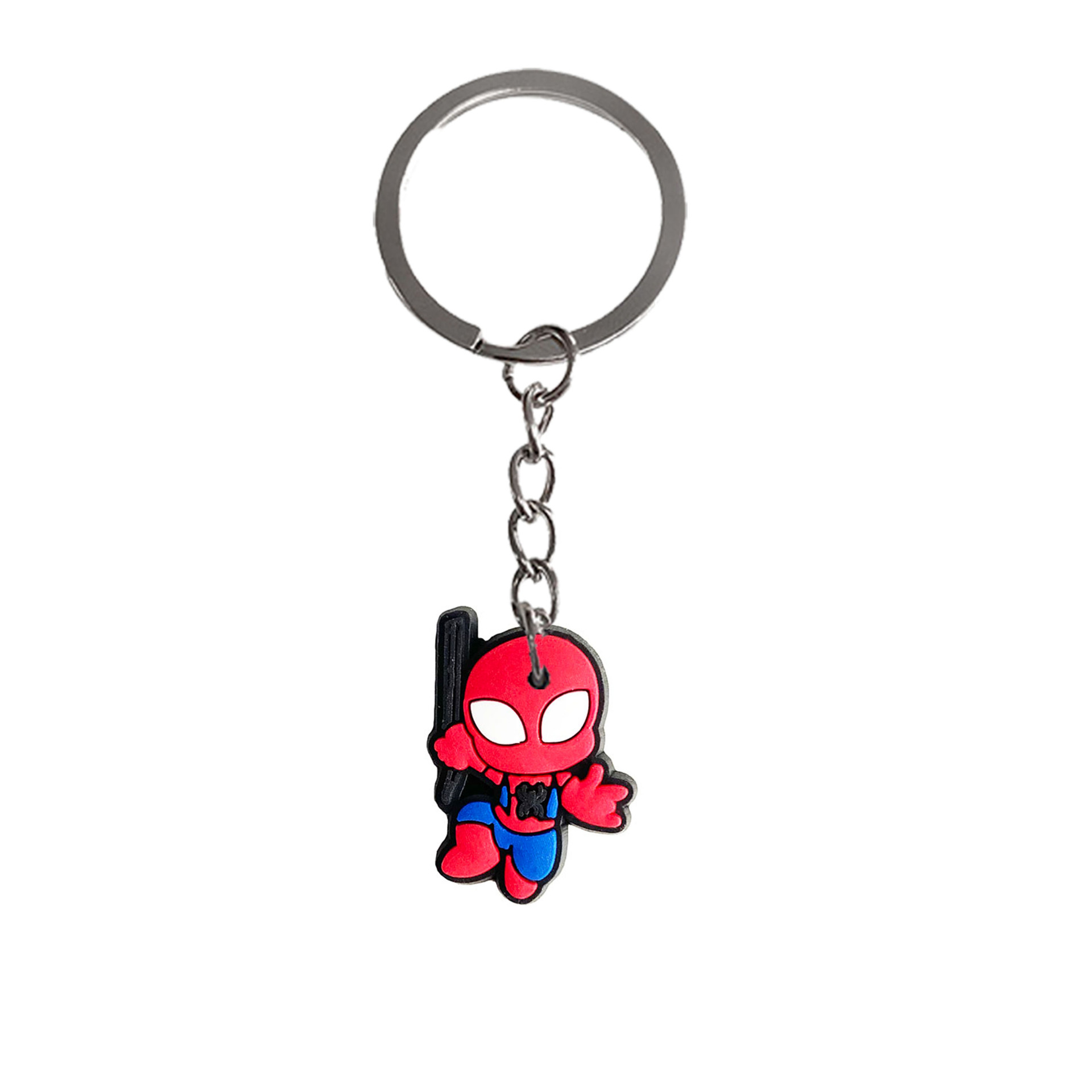 Spider-Man llavero adornos PVC de goma suave llavero accesorios DIY llavero pequeño regalo llavero colgante