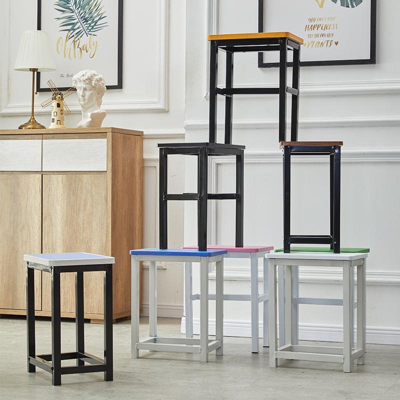 Taburetes de silla gruesa para estudiantes adultos taburetes altos para reuniones de dormitorio capacitación taburetes de comedor taburetes de color simple