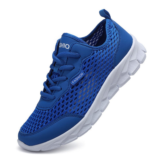 Summer New Lightweight Breathable Mesh Men's Shoes Casual sneaker Large Mesh Running Shoes Mesh Shoes Lace-up