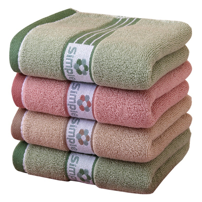 Toalla al por mayor de algodón puro tipo A algodón engrosado suave absorbente poliéster algodón adulto hogar toalla de lavado de cara algodón puro de secado rápido