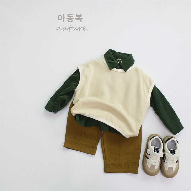 Spring children's corduroy shirt for boys, wholesale