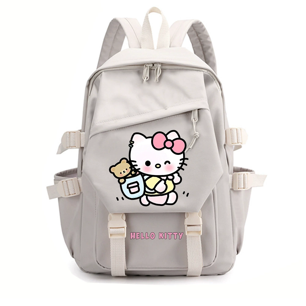 Привет Китти, Hello Kitty, мультяшный школьный рюкзак, вместительный рюкзак, для средней школы