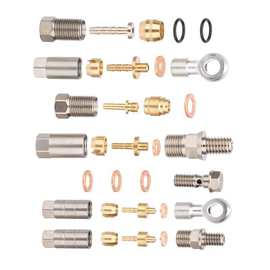 1套 颜色：图片色 材质：金属 山地自行车刹车油管接头组 五线体
