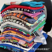 外贸原单女装 夏季9.9包邮一件代发短袖T恤纯棉女上衣批发1元地摊