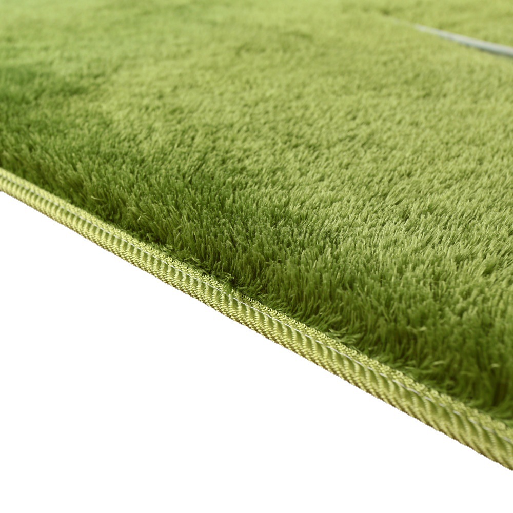 Fábrica en stock al por mayor alfombra super suave alfombra sedosa alfombra de la puerta del dormitorio sala de estar alfombra se puede fijar