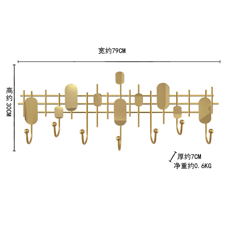 Entrada simple moderna ropa creativa gancho sala de entrada gancho de la capa gancho de metal de moda