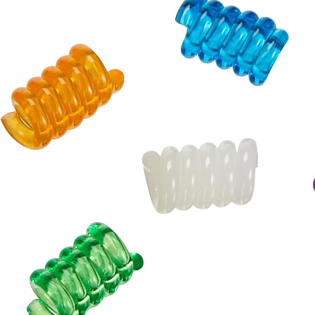 塑料弹力大孔珠编发头饰发圈发环脏辫diy饰品配件线圈针织针托