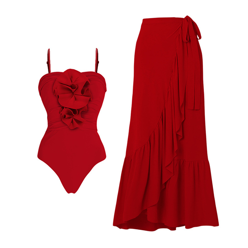 Swimming Occasion Women's Sexy Solid Color 2 Pieces Set One Piece Swimwear