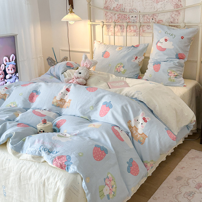 딸기 꽃다발 토끼