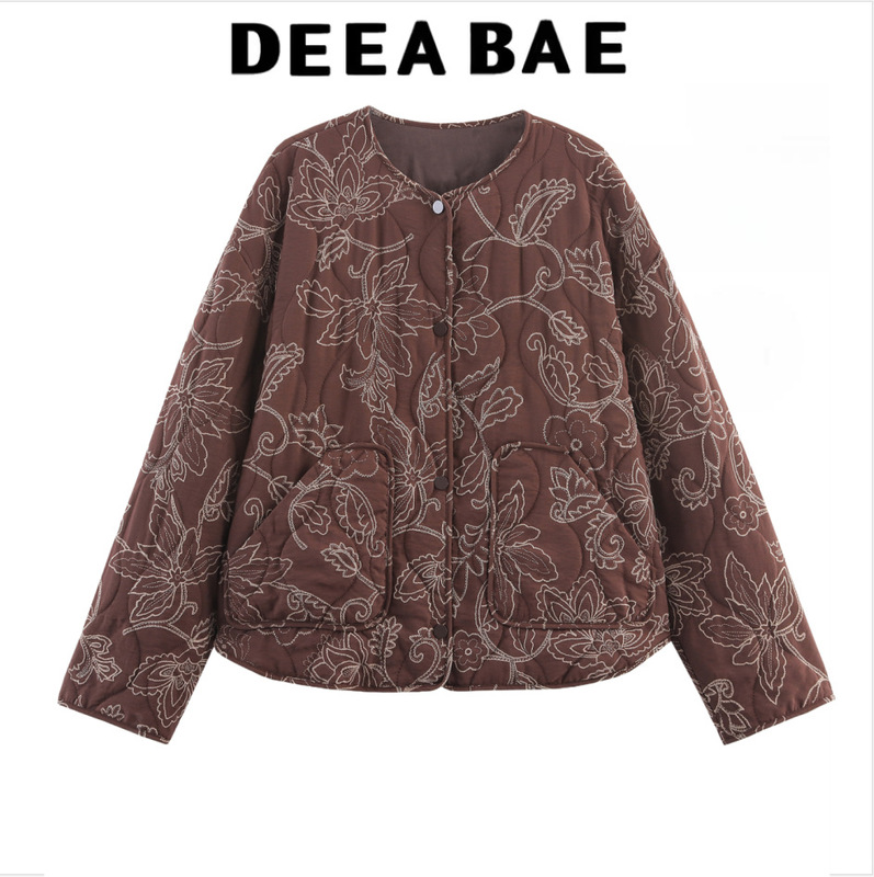 Deeabae Autum New Women's Clothing Export Quilted Embroidered Coated Jacket Jacket for Women 8458801