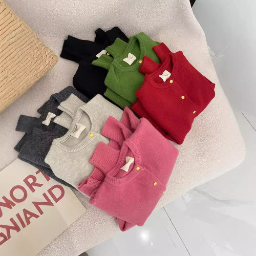 GZ Thirteen Rows High-Quality Pink Knit Cardigan Women's Autumn/Winter New Soft and Delicate Fufu Lazy Sweater Outerwear