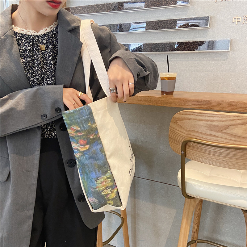 【 In Stock 】09251 Japanese-style simple design large-capacity student single-shoulder bag, Korean-style Instagram shopping bag undefined