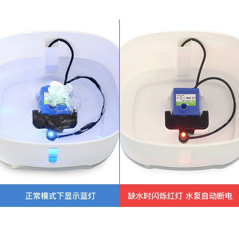 Популярный диспенсер для воды для животных Amazon квадратный водяной насос USB DC сенсор уровня воды LED автоматическое отключение при низком уровне воды