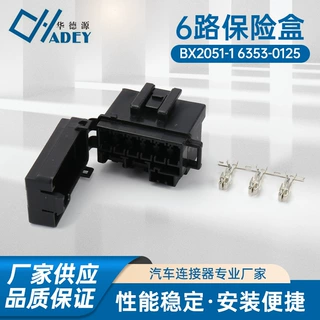 6路保险盒BX2051-1，6353-0125汽车线束连接器线束胶壳 接插件