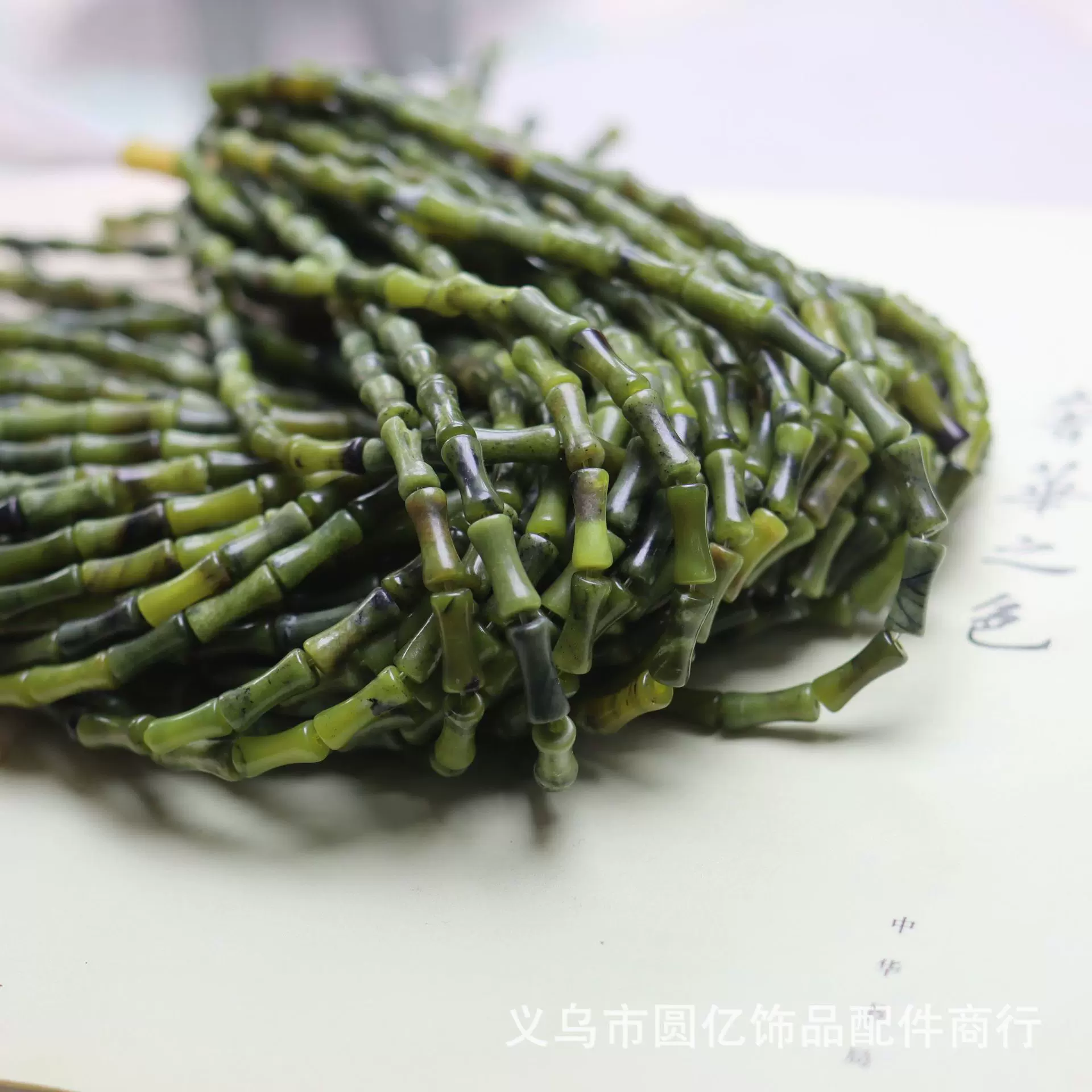 特价 天然南方玉5*12竹节散珠 手链项链串珠配饰 diy手工饰品配件