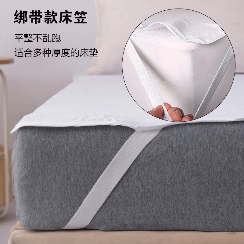 Cross-border four-corner strap waterproof bed sheet towel cloth polyester cotton hydrophilic easy to remove the strap bed hat factory outlet