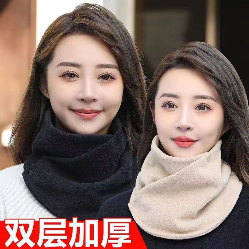 YAN ZONG 헤어 핫 벨벳 드 벨벳 기모 두꺼운 목 소매 따뜻한 방풍 감기 목 보호 목 소매 솔리드 컬러 남성과 여성의 스카프