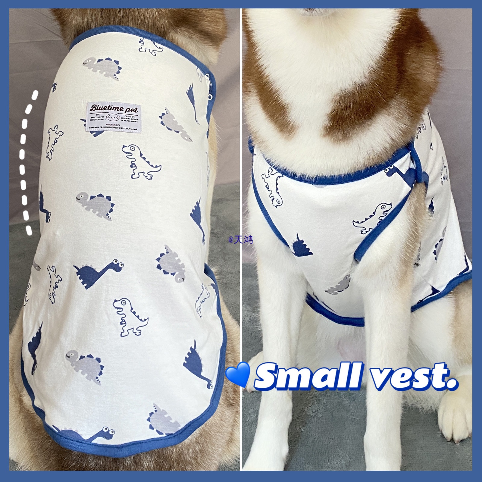 动物园系列~大狗衣服背心薄款边牧金毛夏装中大型犬睡衣防掉毛棉