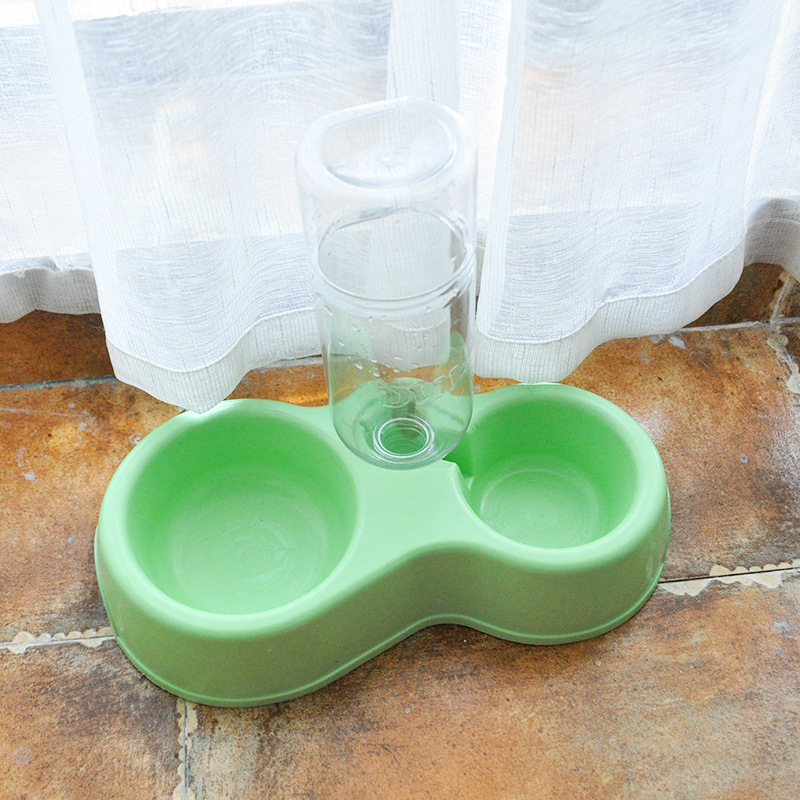 Comedero para Perros, Dispensador Automático de Agua y Comida de Doble Función, Dispensador de Agua y Comida para Mascotas, No Incluye Botella de Comida para Perros, Inteligente.