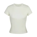 Cream [Ribbed Short Sleeve] **Tall