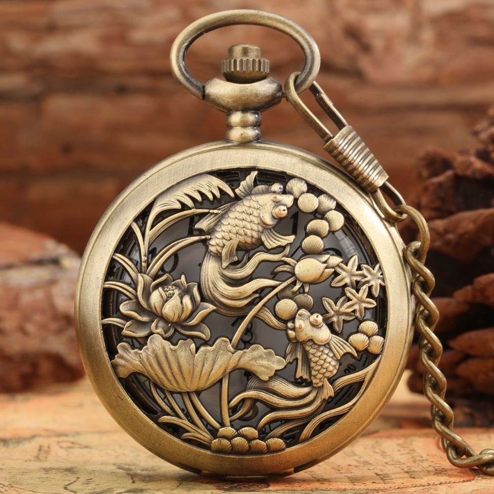 60g Weight Plastic Mirror Material Pocket Watch Classification Pointer Display Type Round Dial Shape Holiday, Daily Occasion Quartz Movement Geometric Pattern All Seasons Season Unisex Gender Vintage Style Style Vintage Style Geometric Quartz Pocket Watch 12