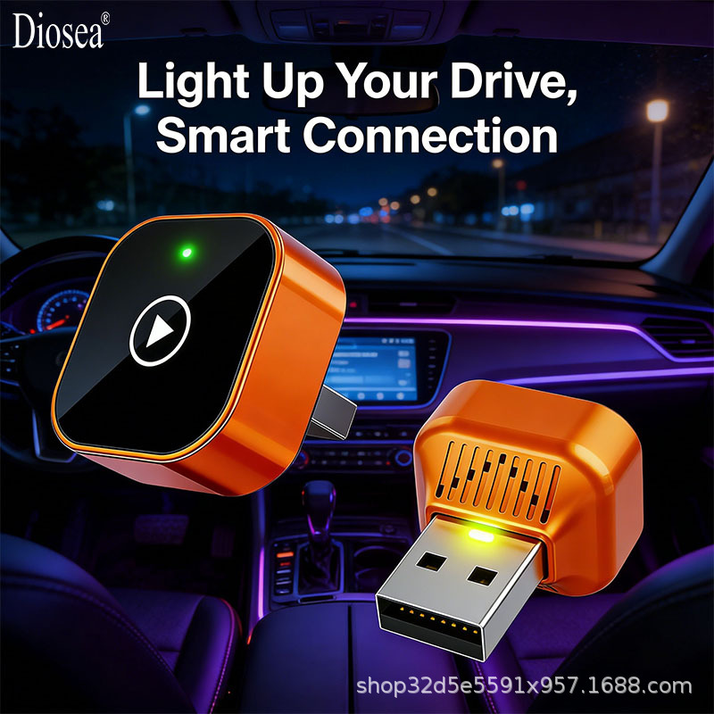 Wireless CarPlay Smart Screen Projection Box Dash Cam Car 2-in-1 Conversion Adapter