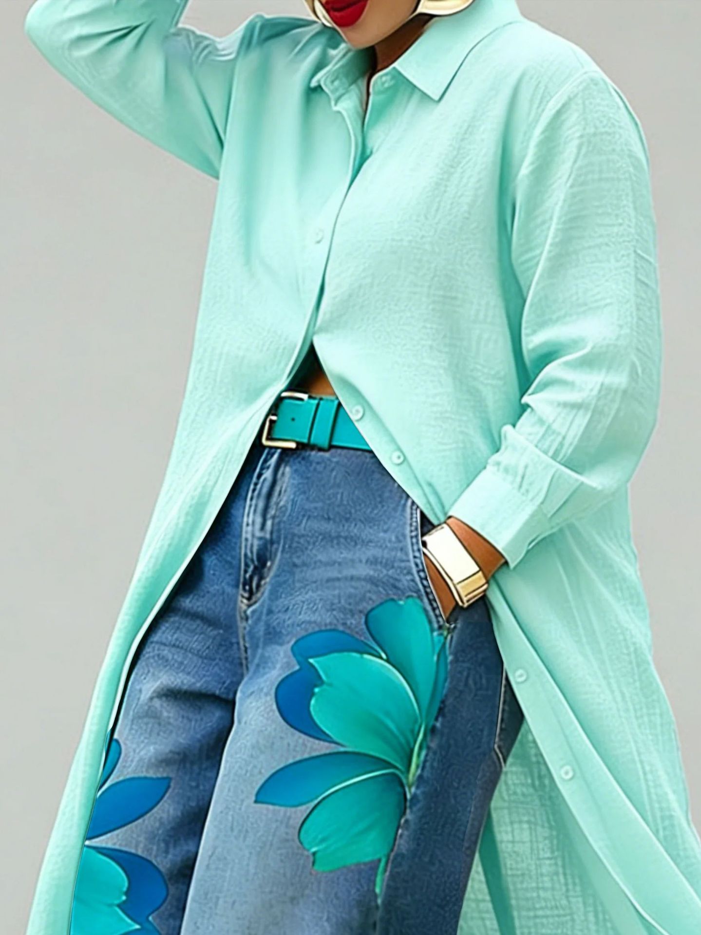 Women's Clothing Fashionable Elegant Casual Button Down Collar Solid Color Long Shirt Dress For Women For Formal & Casual For Women_ecoleips.com