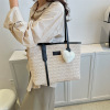 Fashionable straw summer capacious universal one-shoulder bag for leisure, 2023 collection